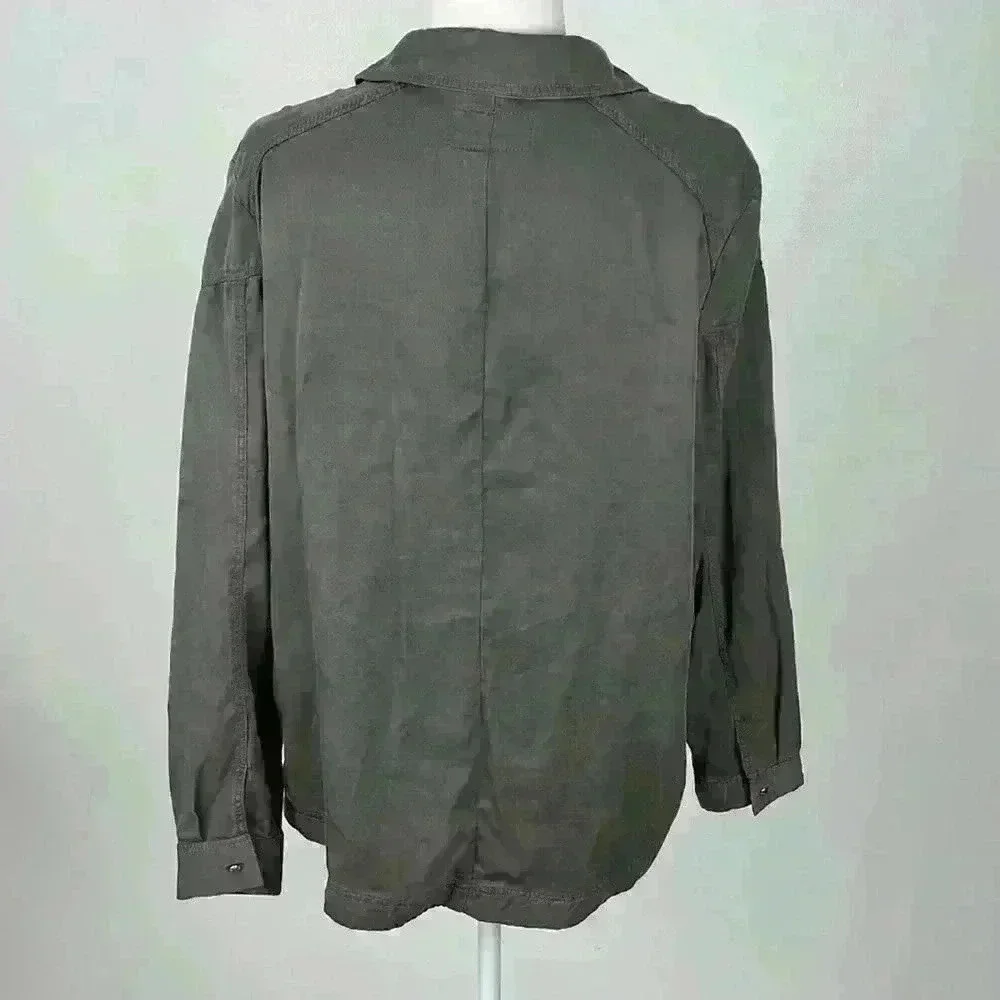 H&M Grey Button Front Jacket Size 12